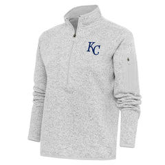 Kansas City Royals Antigua Women's Logo Fortune Quarter-Zip Pullover Jacket | MLB Sale