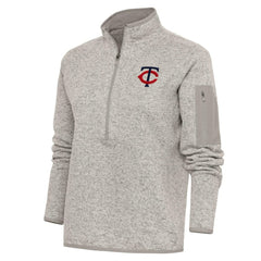 Minnesota Twins Antigua Women's Logo Fortune Quarter-Zip Pullover Jacket | MLB Sale