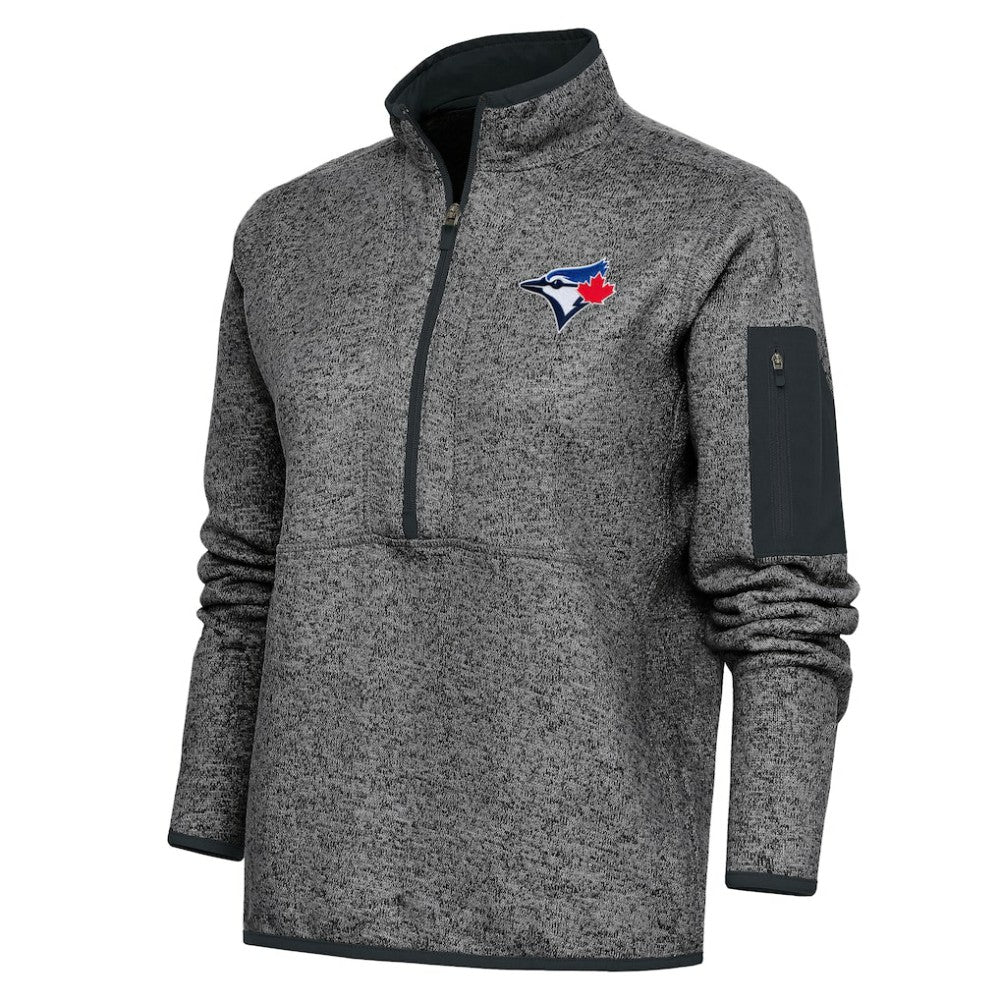 Toronto Blue Jays Antigua Women's Logo Fortune Quarter-Zip Pullover Jacket | MLB Sale