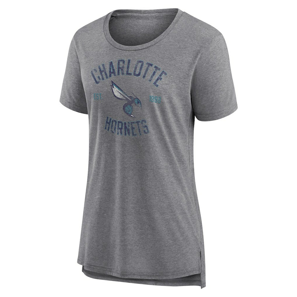 Charlotte Hornets Women's Heritage Tri-Blend T-Shirt New
