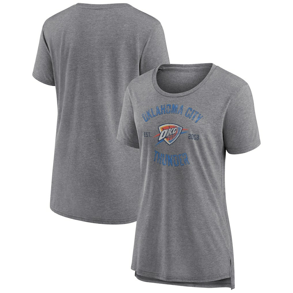 Oklahoma City Thunder Women's Heritage Tri-Blend T-Shirt New