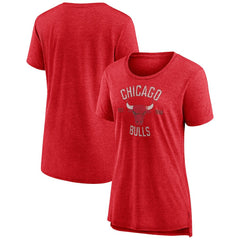 Chicago Bulls Women's Heritage Tri-Blend T-Shirt sale Discount