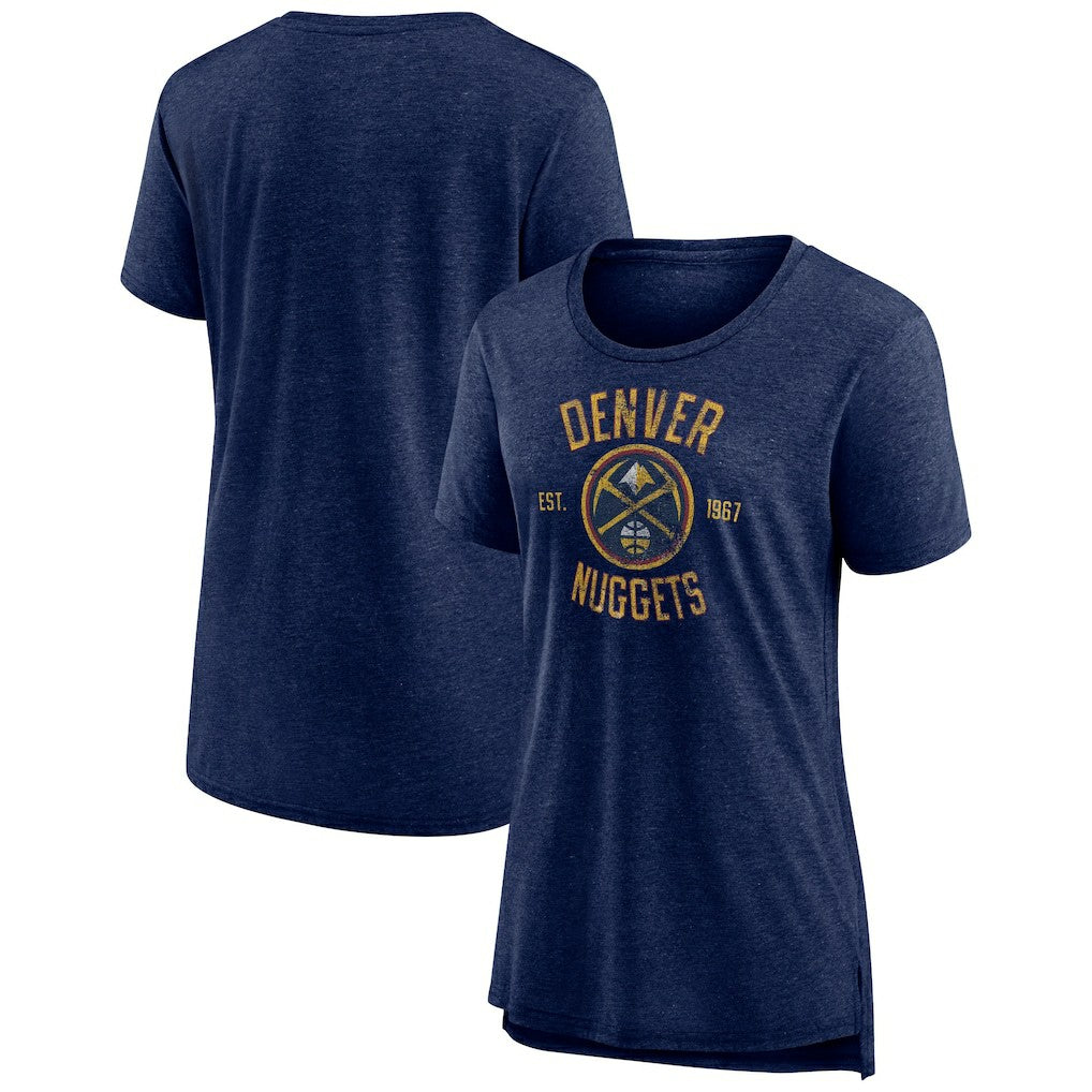 Denver Nuggets Women's Heritage Tri-Blend T-Shirt sale New