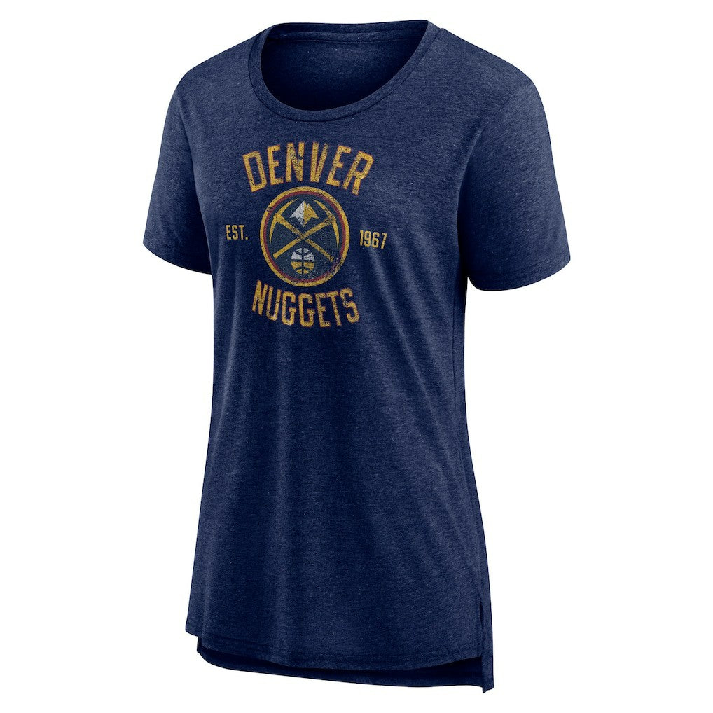 Denver Nuggets Women's Heritage Tri-Blend T-Shirt sale New