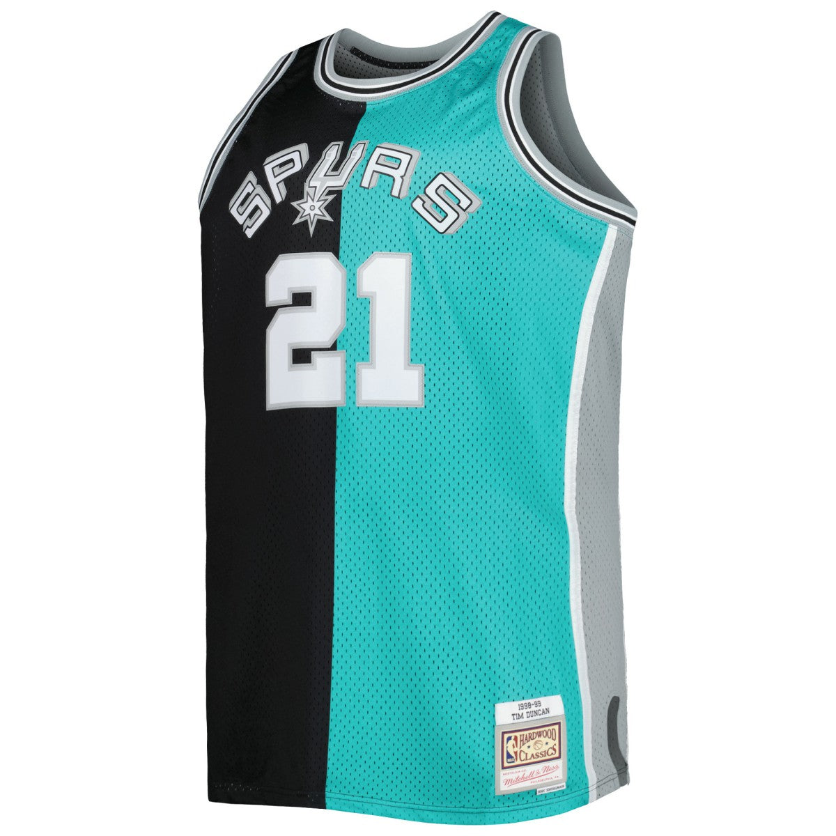 Tim Duncan San Antonio Spurs Big & Tall Hardwood Classics 1998/99 Split Swingman Jersey Discount