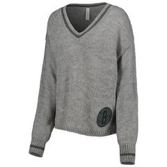 Brooklyn Nets Lusso Women's Scarletts Lantern Sleeve Tri-Blend V-Neck Pullover Sweater For Sale
