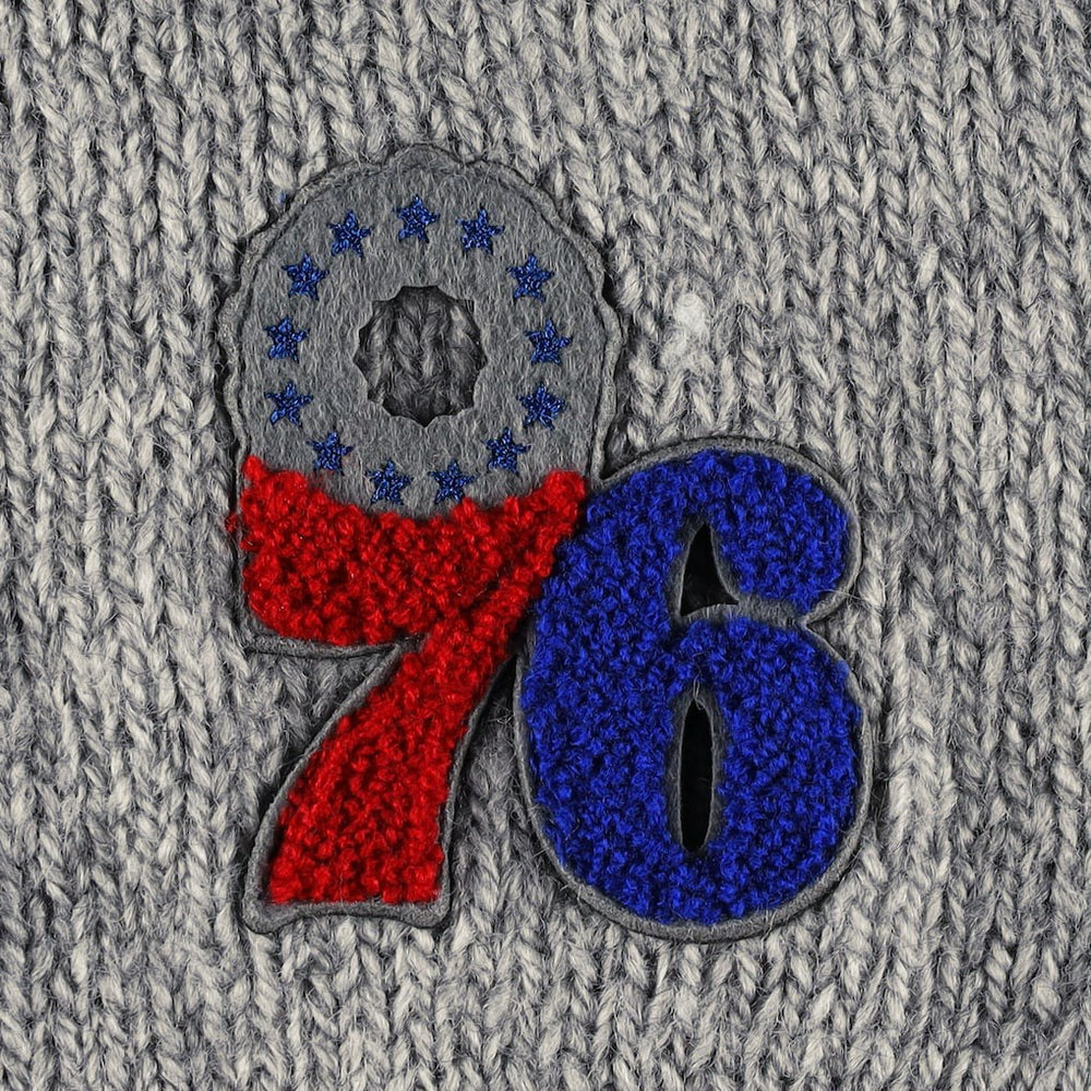 Philadelphia 76ers Lusso Women's Scarletts Lantern Sleeve Tri-Blend V-Neck Pullover Sweater On Sale