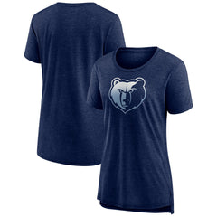 Memphis Grizzlies Women's Gradient Logo Tri-Blend T-Shirt On Sale