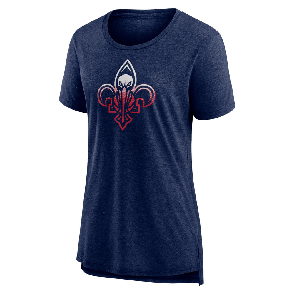 New Orleans Pelicans Women's Gradient Logo Tri-Blend T-Shirt On Sale