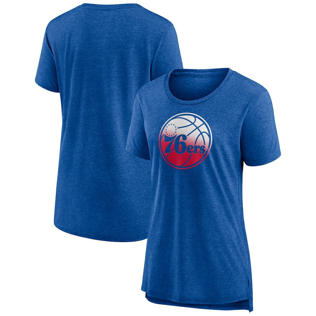 Philadelphia 76ers Women's Gradient Logo Tri-Blend T-Shirt Discount