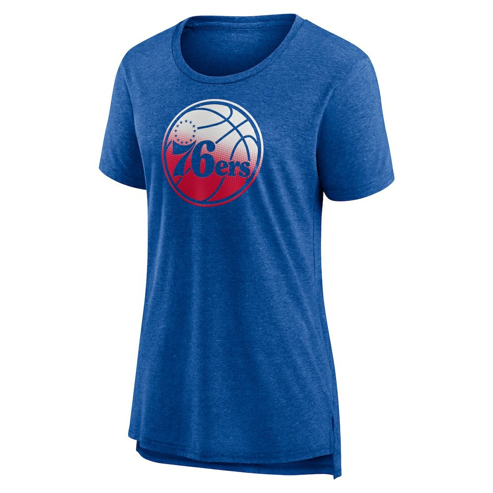 Philadelphia 76ers Women's Gradient Logo Tri-Blend T-Shirt Discount