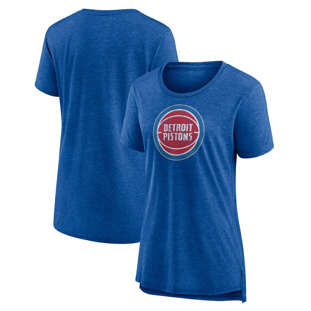 Detroit Pistons Women's Distressed Logo Tri-Blend T-Shirt sale Outlet