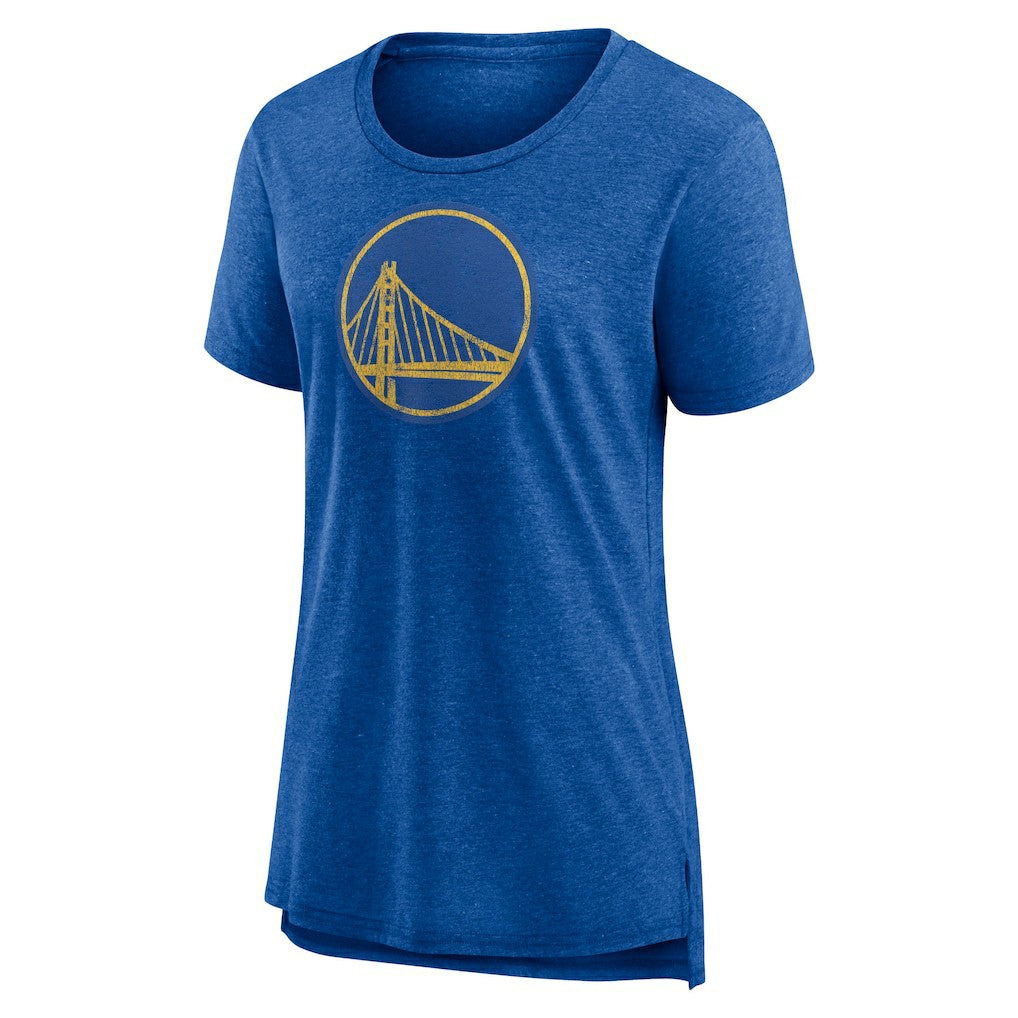 Golden State Warriors Women's Distressed Logo Tri-Blend T-Shirt sale Online