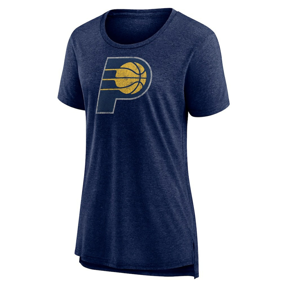 Indiana Pacers Women's Distressed Logo Tri-Blend T-Shirt Outlet
