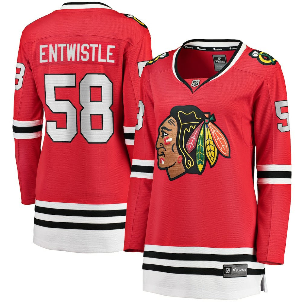 MacKenzie Entwistle Chicago Blackhawks Fanatics Women's Home Breakaway Player Jersey For Sale