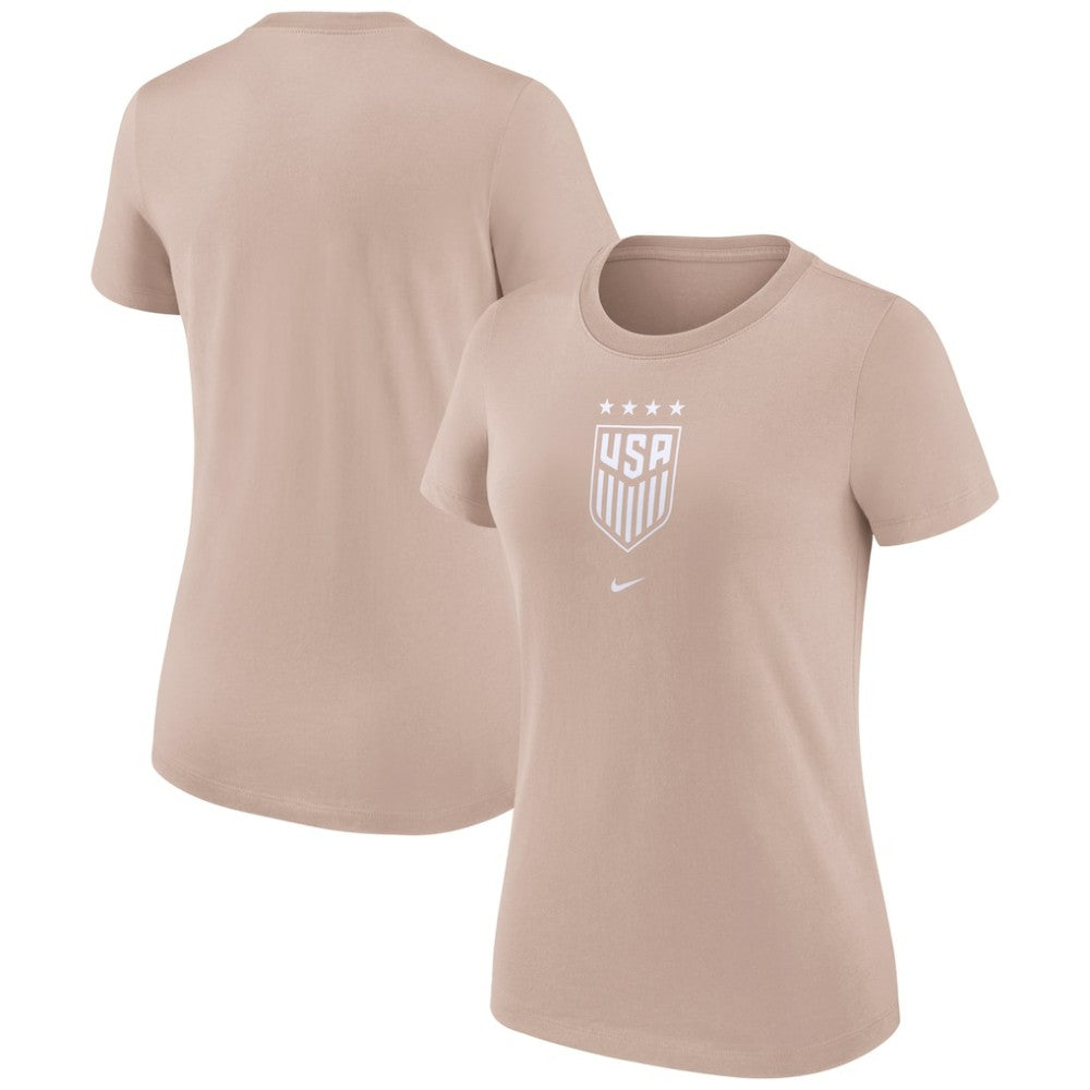 USWNT Women's Crest T-Shirt Tan - Nike