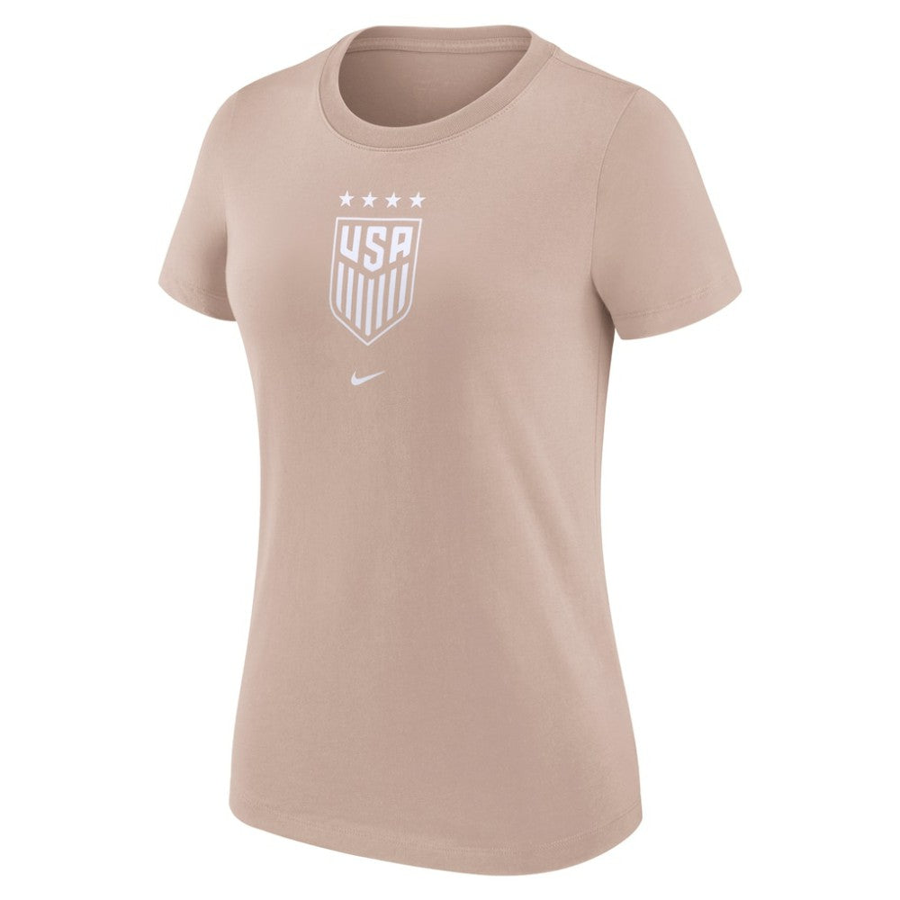 USWNT Women's Crest T-Shirt Tan - Nike