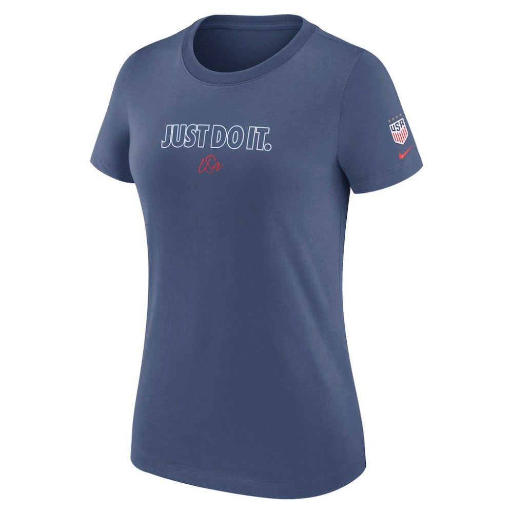 USWNT Women's Just Do It T-Shirt Blue - Nike