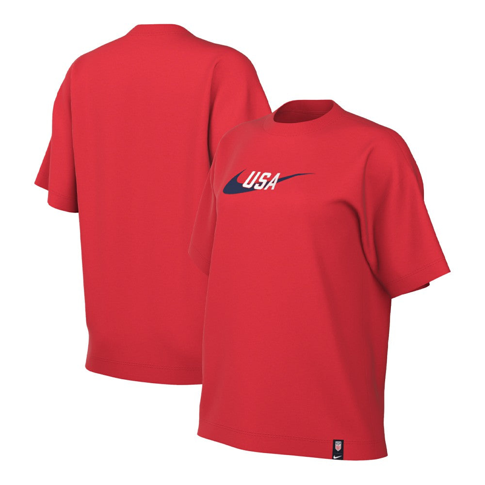 USMNT Women's Swoosh T-Shirt Red - Nike