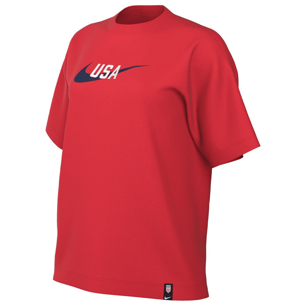 USMNT Women's Swoosh T-Shirt Red - Nike