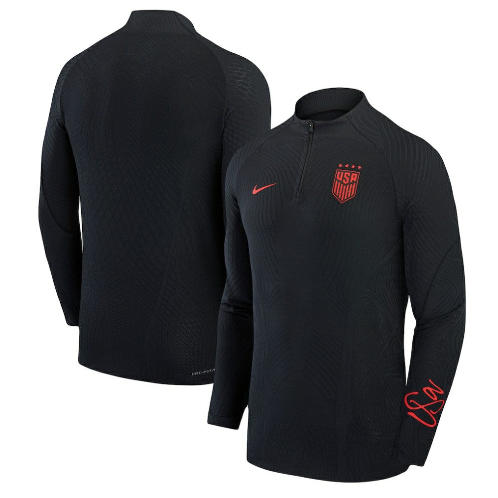 USWNT 2023 Strike Drill Performance Quarter-Zip Long Sleeve Top Black - Nike