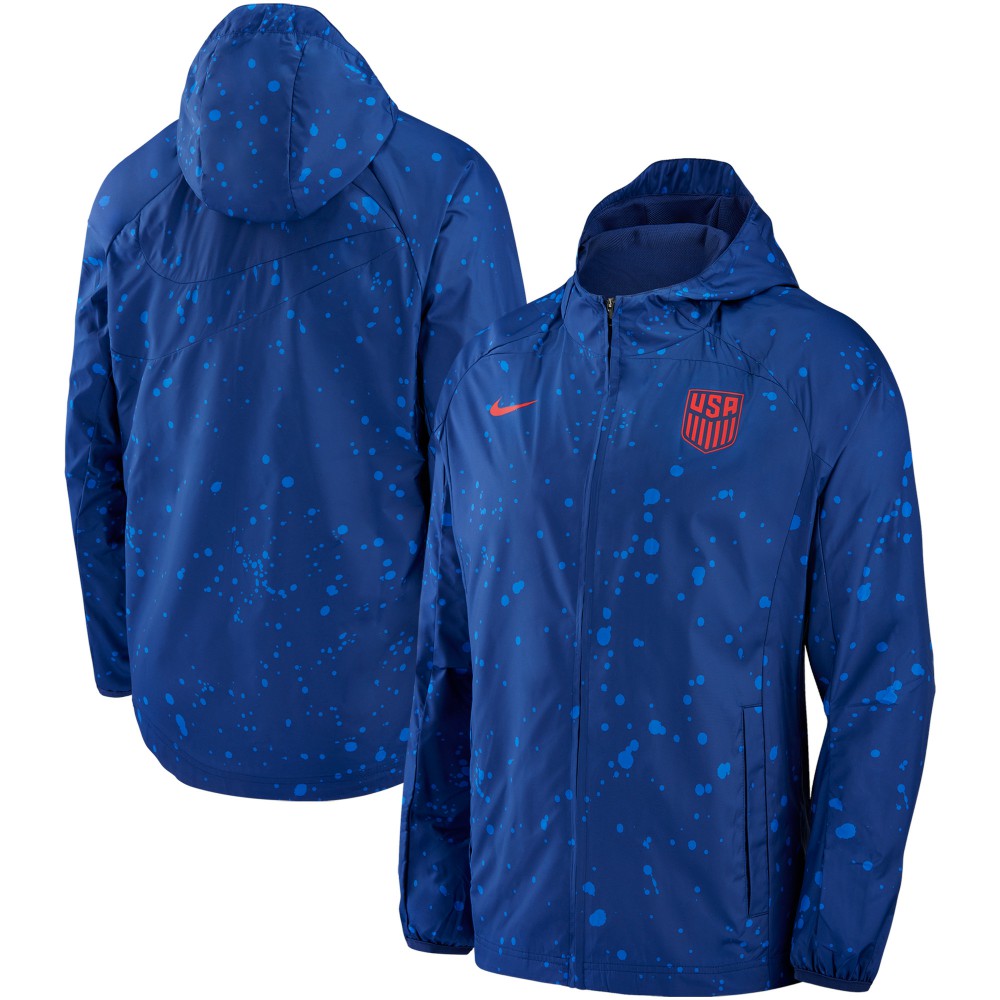 USMNT AWF Raglan Full-Zip Hoodie Jacket Navy - Nike