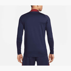 Paris Saint-Germain 2023/24 Strike Drill Performance Raglan Quarter-Zip Long Sleeve Top Navy - Nike