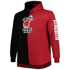 Miami Heat Hardwood Classics Big & Tall Hardwood Classics Split Pullover Hoodie For Sale