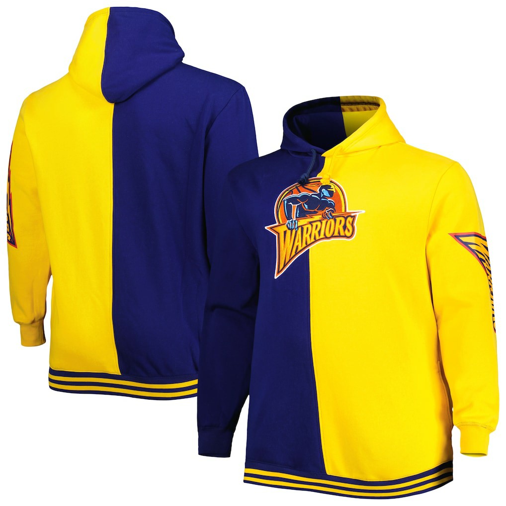 Golden State Warriors Big & Tall Hardwood Classics Split Pullover Hoodie sale On Sale