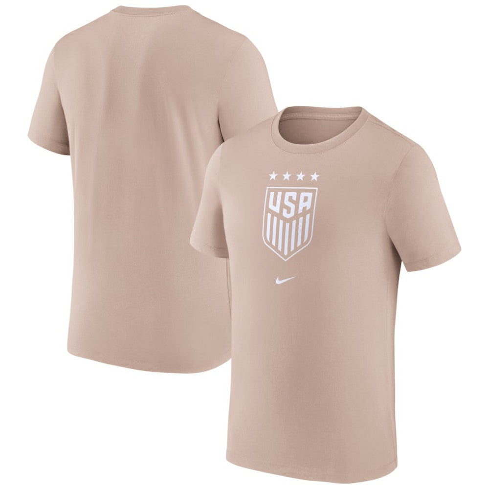 USWNT Youth Crest T-Shirt Tan - Nike