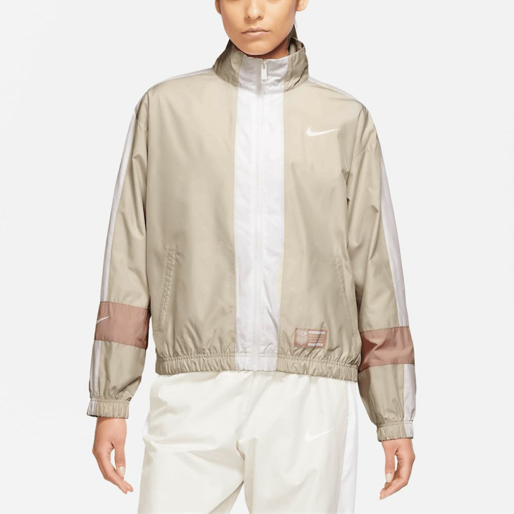 USMNT Women's Essential Full-Zip Jacket Tan - Nike