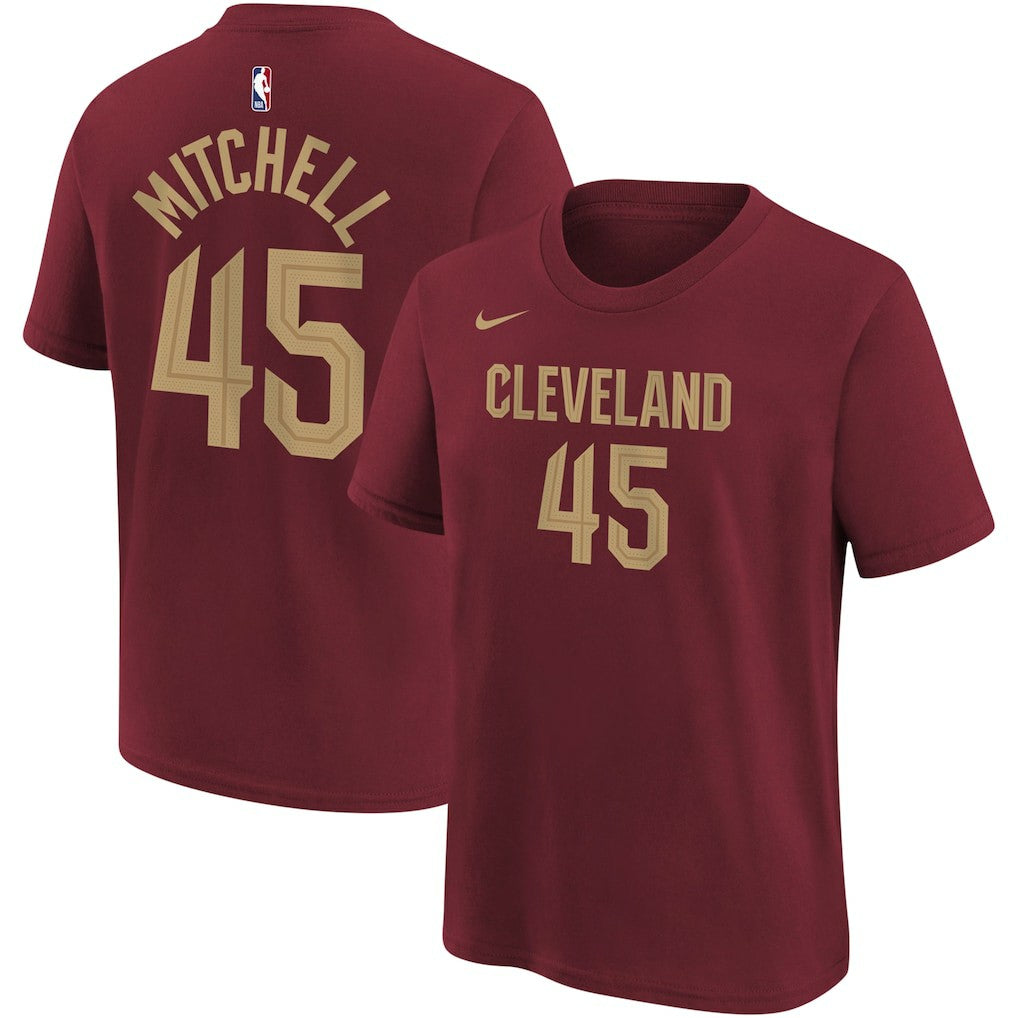 Donovan Mitchell Cleveland Cavaliers Youth Icon Edition Name & Number T-Shirt sale Discount