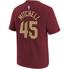 Donovan Mitchell Cleveland Cavaliers Youth Icon Edition Name & Number T-Shirt sale Discount
