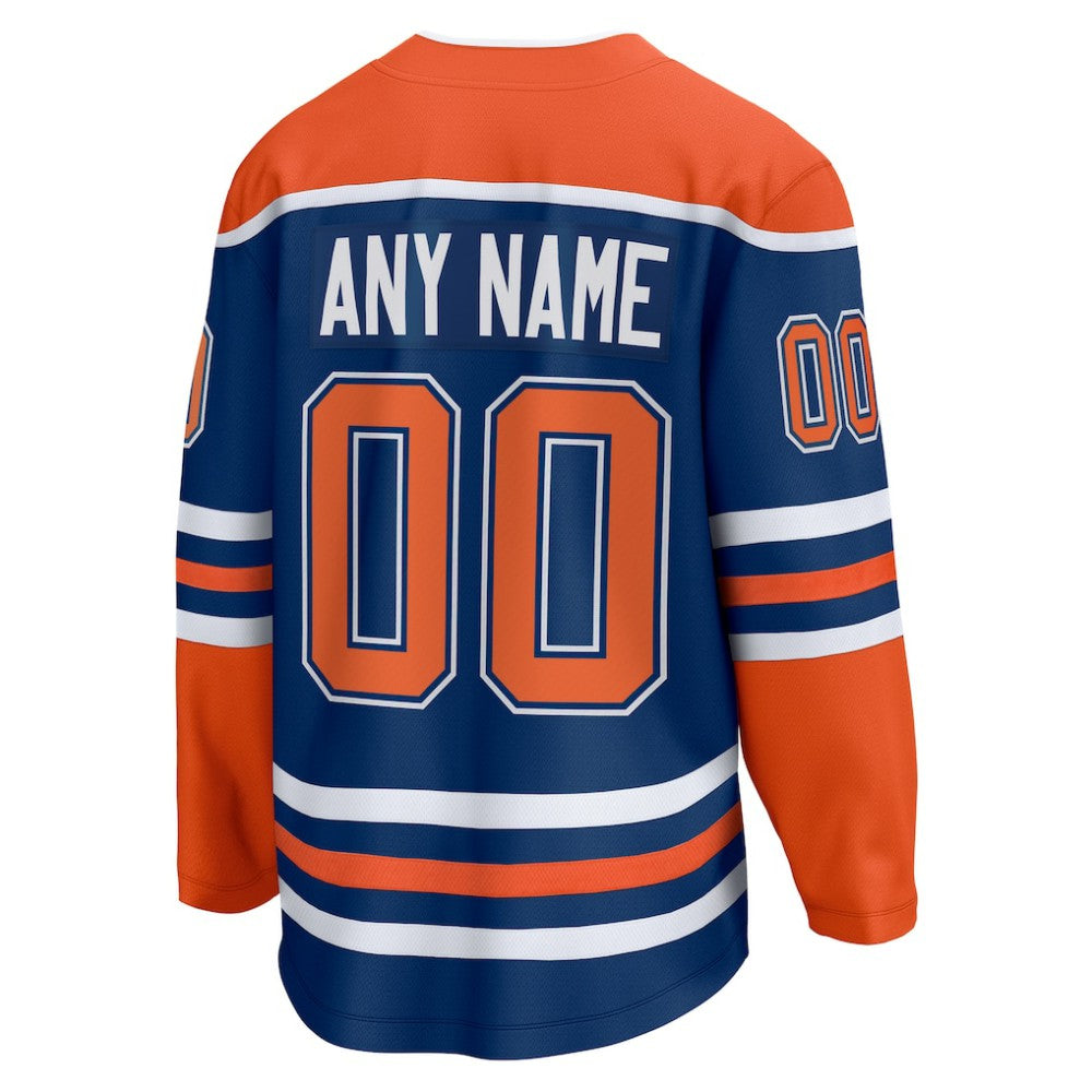 Edmonton Oilers Fanatics Home Breakaway Custom Jersey Outlet