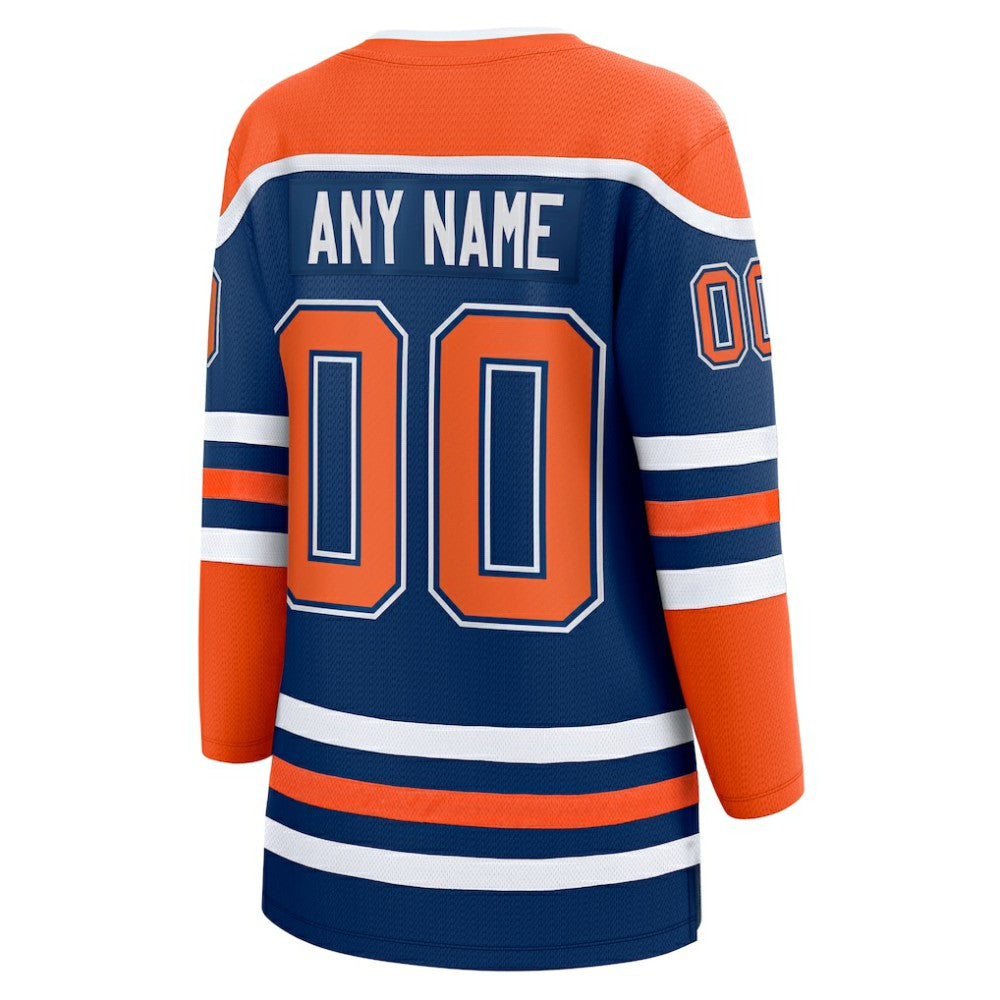 Edmonton Oilers Fanatics Women's Home Breakaway Custom Jersey For Sale
