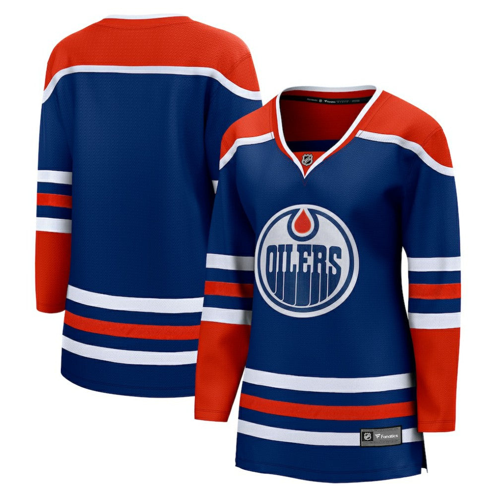 Edmonton Oilers Fanatics Women's Home Breakaway Blank Jersey On Sale