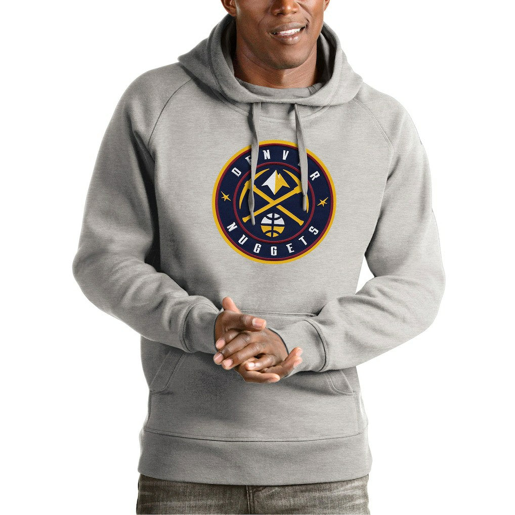 Denver Nuggets Antigua Team Logo Victory Pullover Hoodie sale Online
