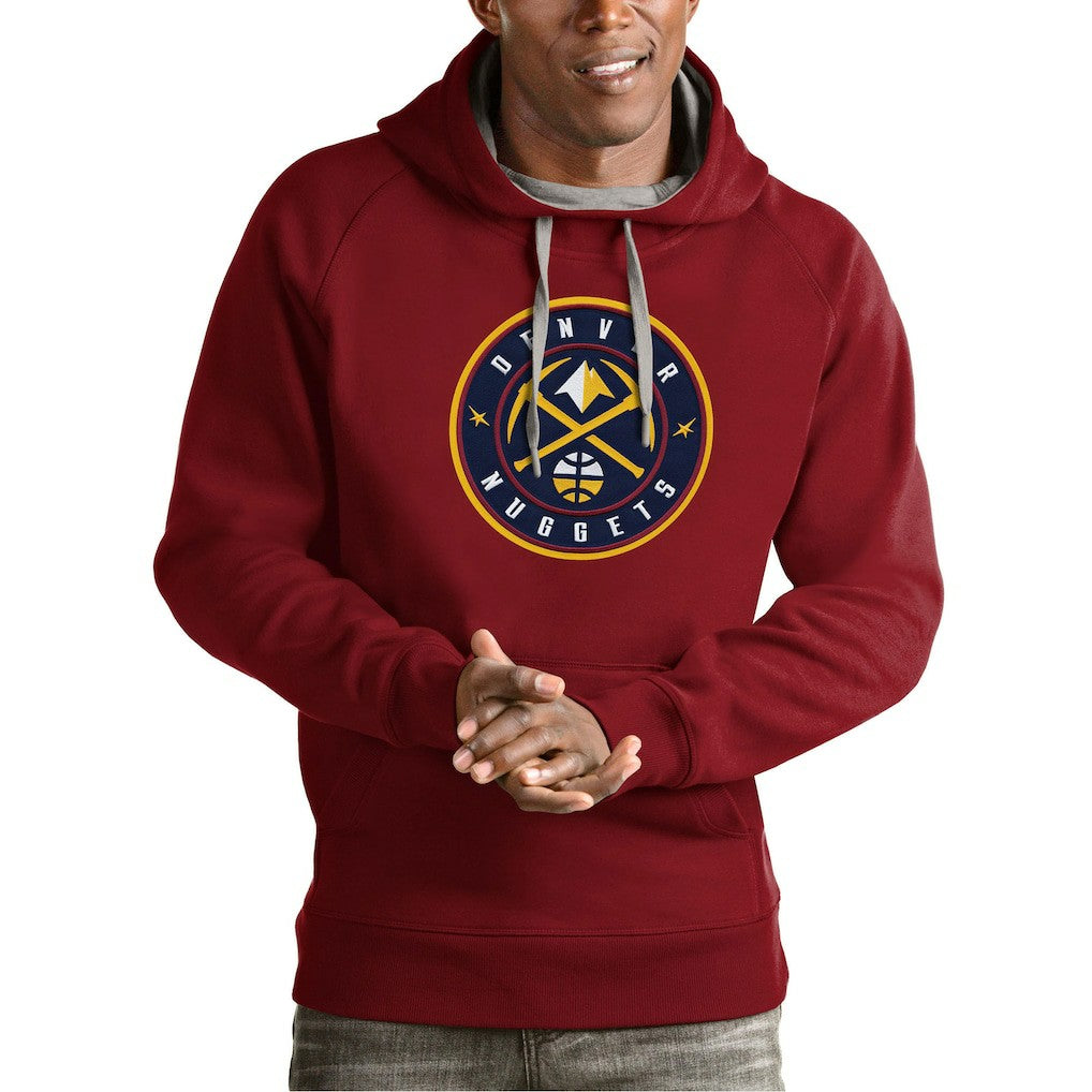 Denver Nuggets Antigua Team Logo Victory Pullover Hoodie sale Online