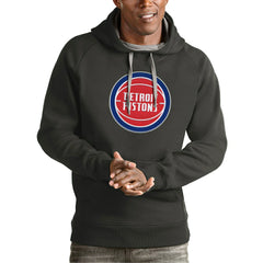 Detroit Pistons Antigua Team Logo Victory Pullover Hoodie sale On Sale