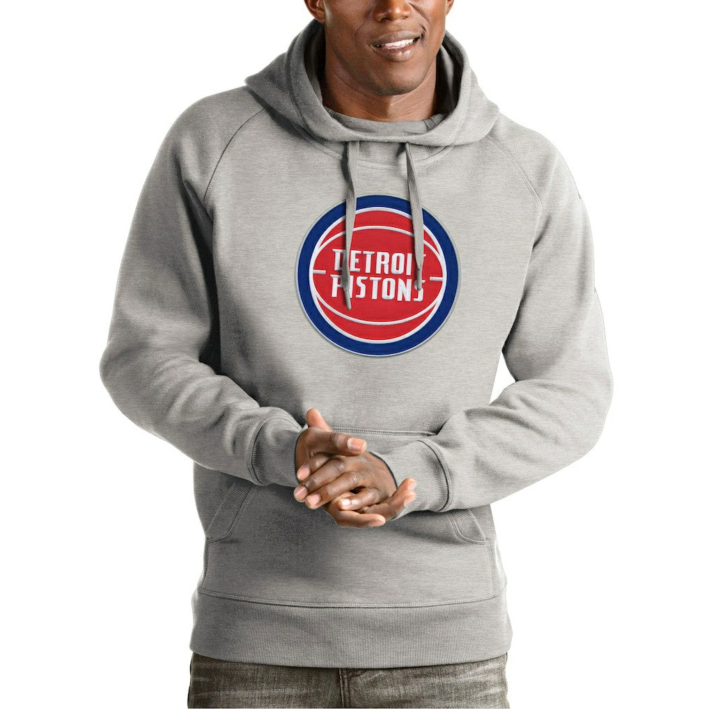 Detroit Pistons Antigua Team Logo Victory Pullover Hoodie sale Discount