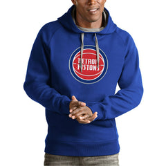 Detroit Pistons Antigua Team Logo Victory Pullover Hoodie sale On Sale