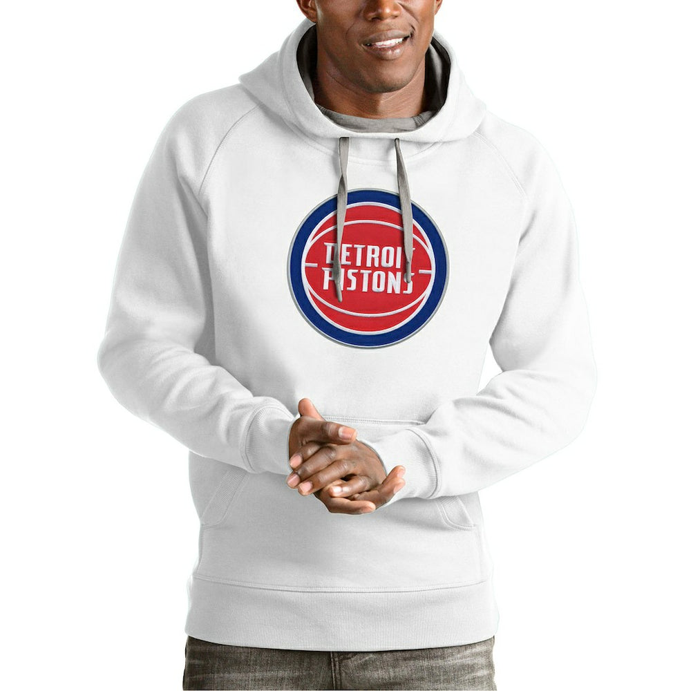 Detroit Pistons Antigua Team Logo Victory Pullover Hoodie Online