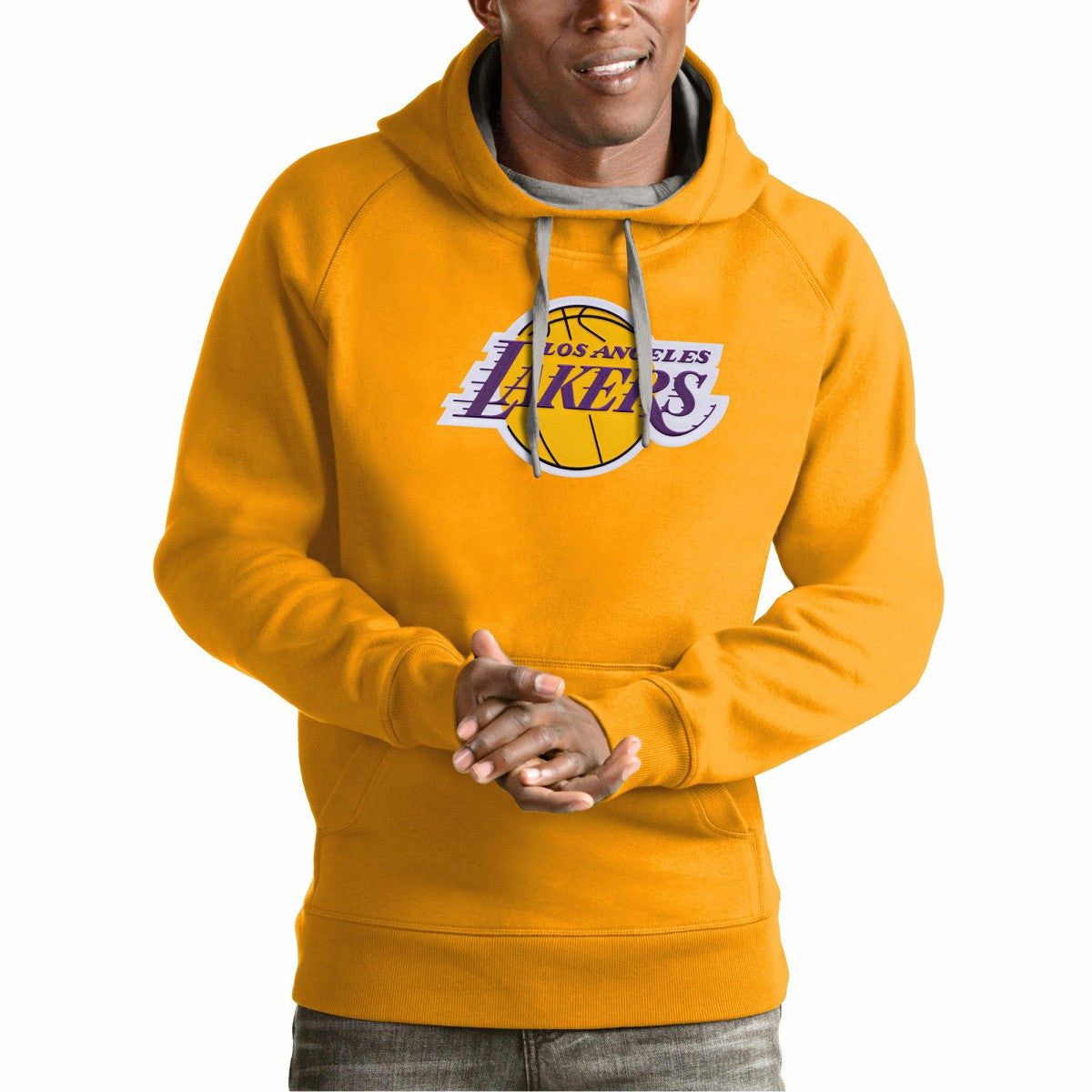 Los Angeles Lakers Antigua Team Logo Victory Pullover Hoodie Online