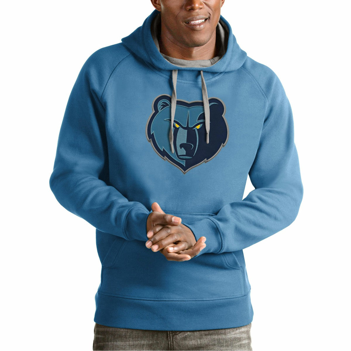 Memphis Grizzlies Antigua Team Logo Victory Pullover Hoodie On Sale
