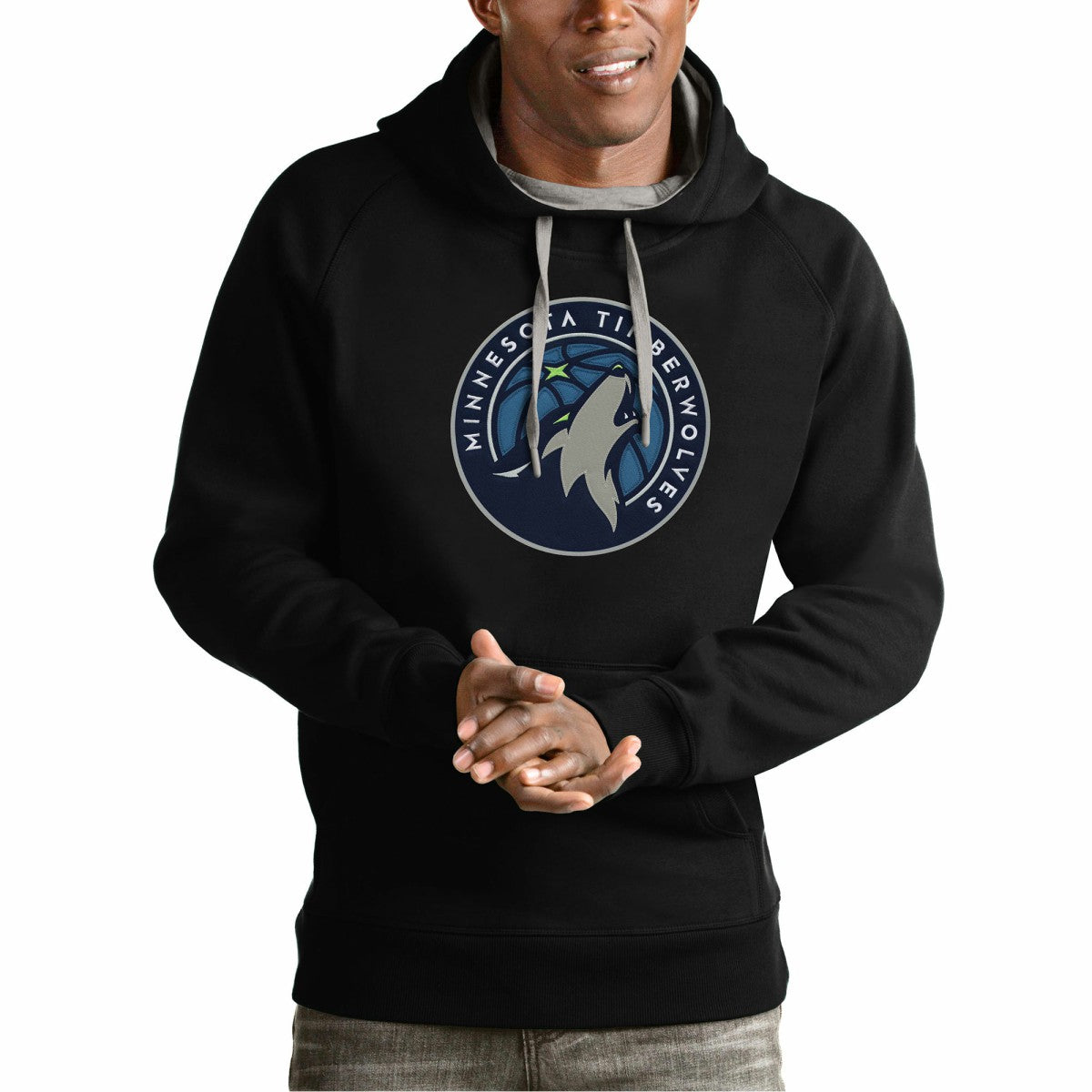 Minnesota Timberwolves Antigua Team Logo Victory Pullover Hoodie Outlet
