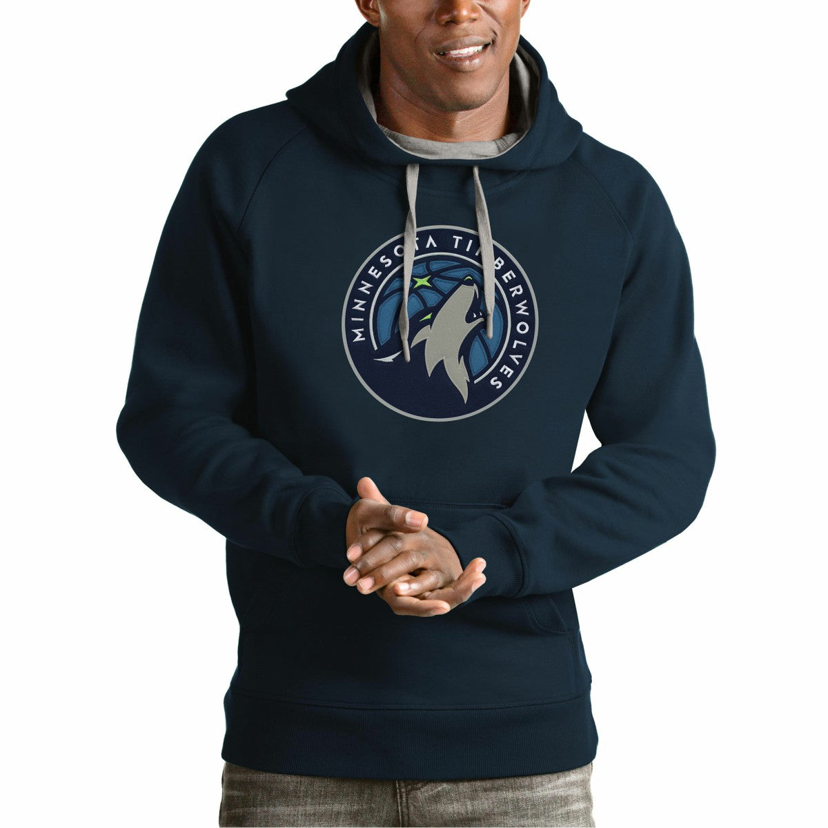 Minnesota Timberwolves Antigua Team Logo Victory Pullover Hoodie Online
