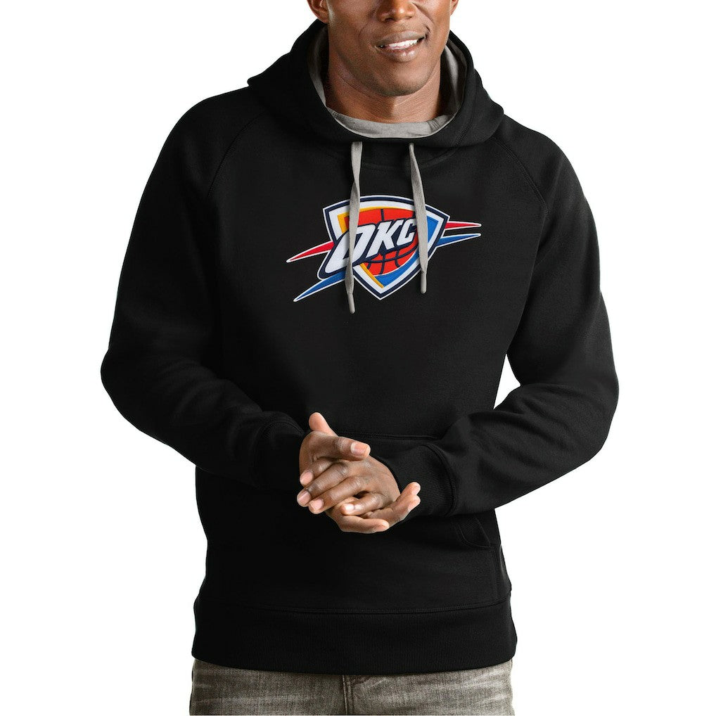 Oklahoma City Thunder Antigua Team Logo Victory Pullover Hoodie Online