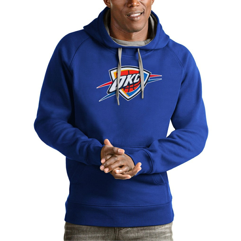 Oklahoma City Thunder Antigua Team Logo Victory Pullover Hoodie Discount