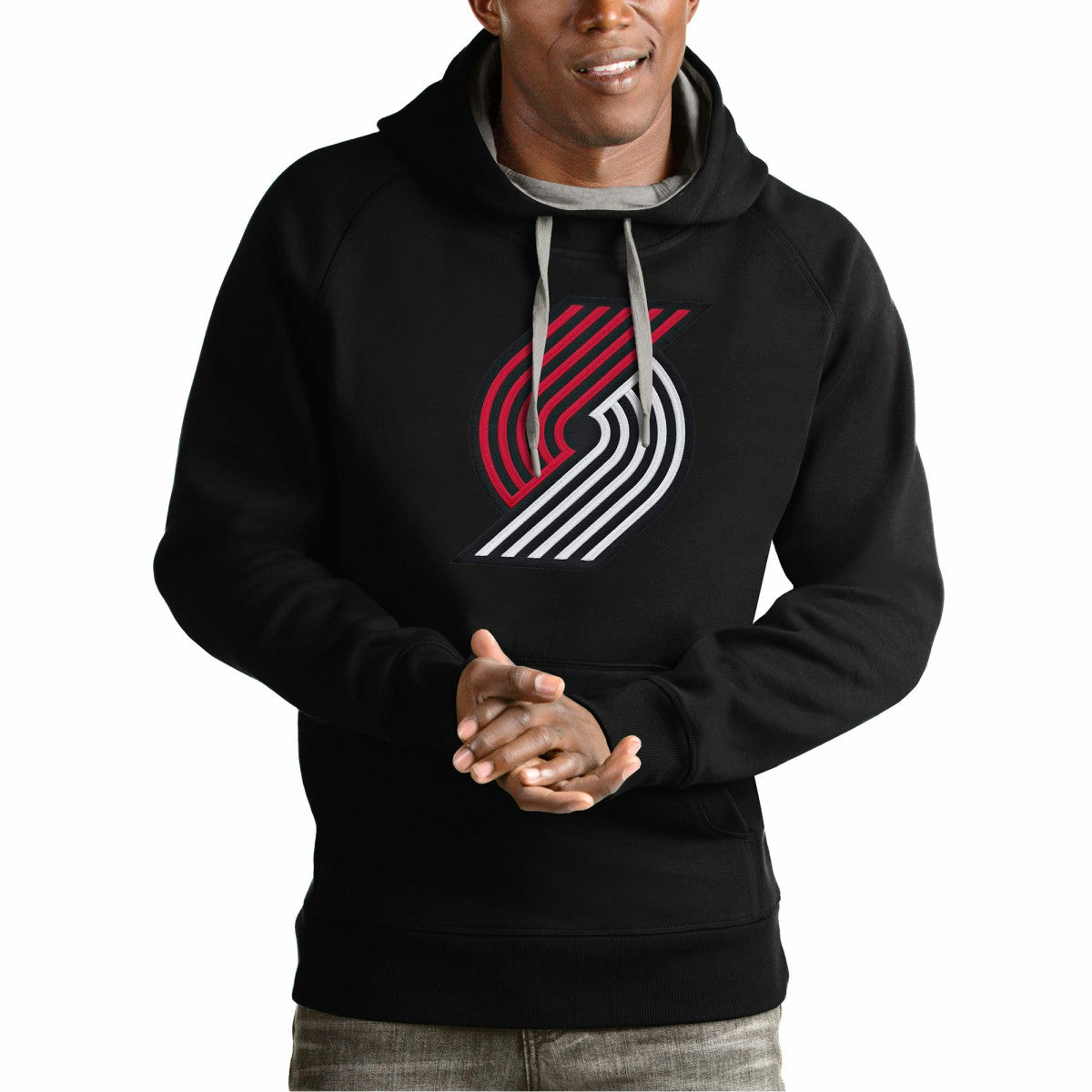 Portland Trail Blazers Antigua Team Logo Victory Pullover Hoodie Online