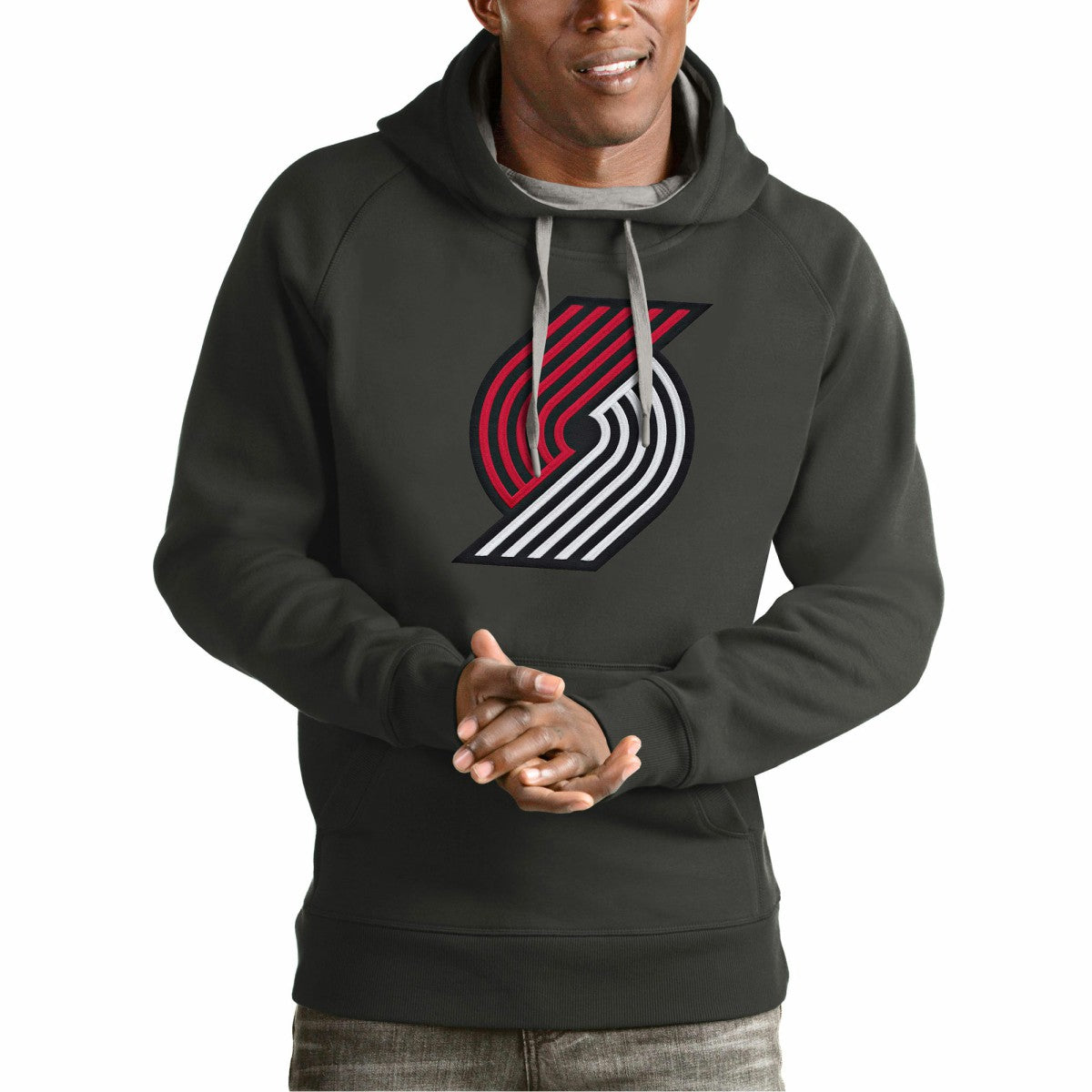 Portland Trail Blazers Antigua Team Logo Victory Pullover Hoodie Online